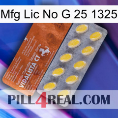 Mfg Lic No G 25 1325 42